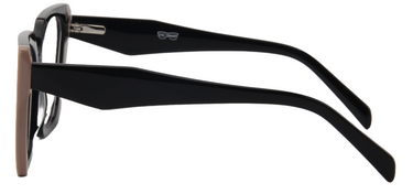 Afro Motif Women Eyeglasses: Yara - Black Nude - SpecSMART Eye Clinic (Side View)